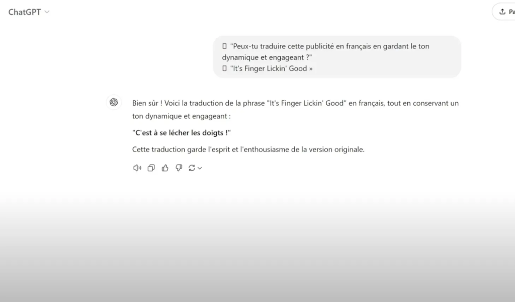 expression traduction chatgpt