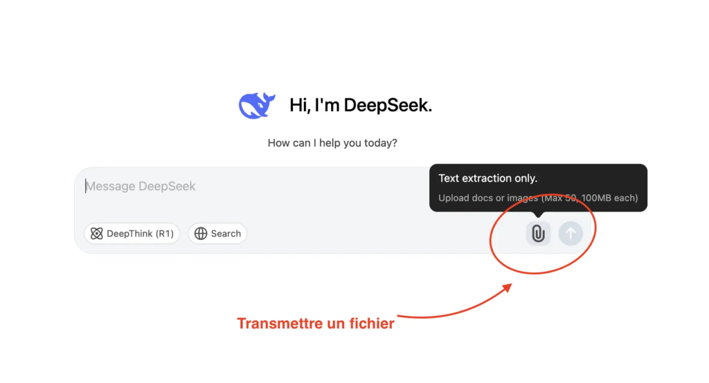 DeepSeek : transmettre un fichier