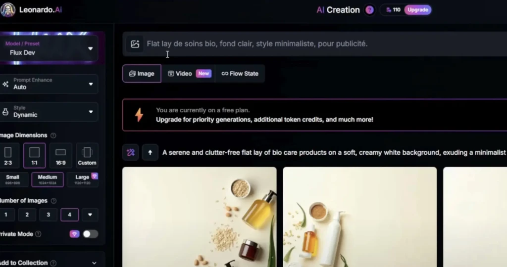 leonardo ia générer visuel marketing