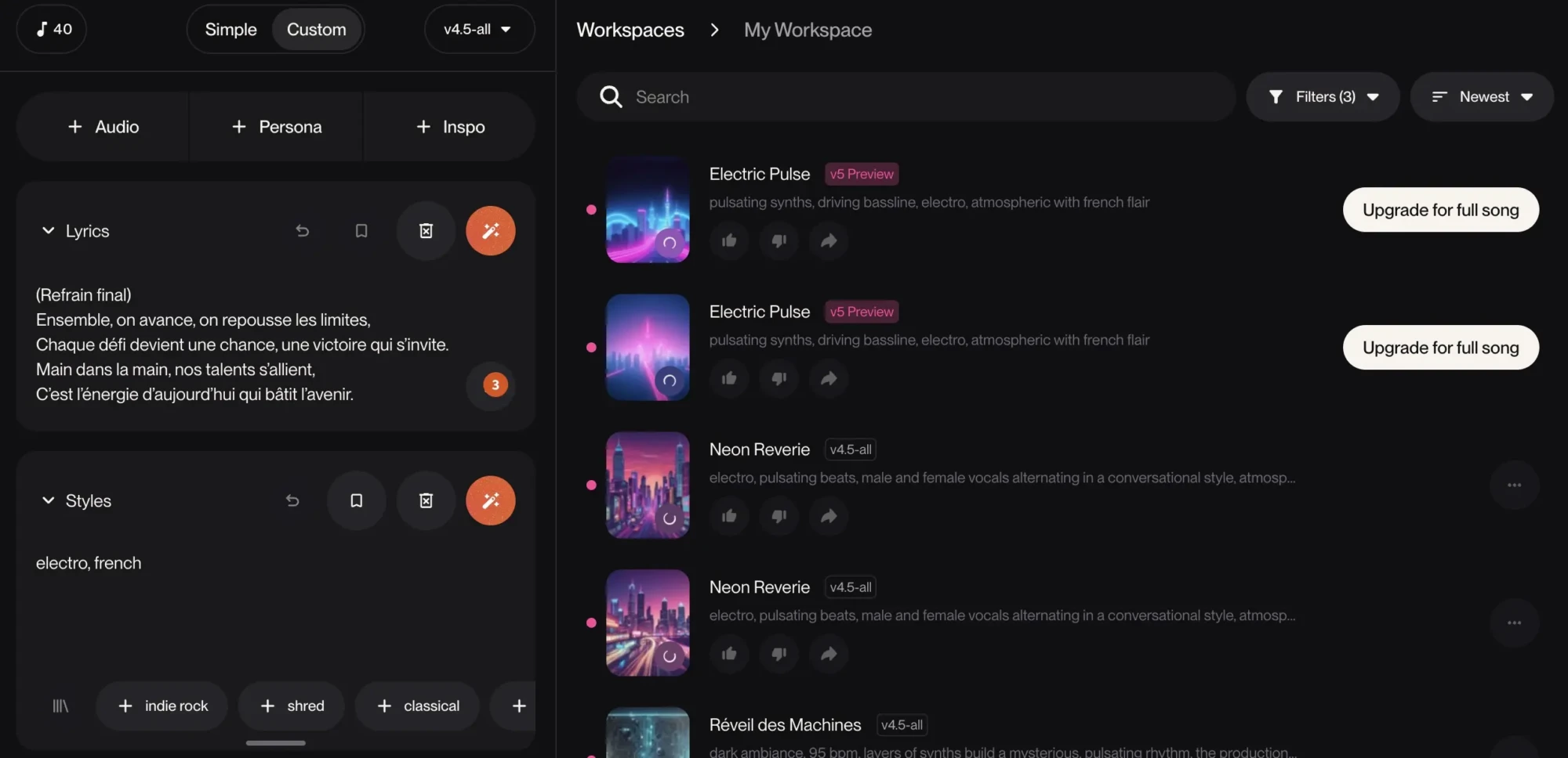 suno ai pour generer musique ia