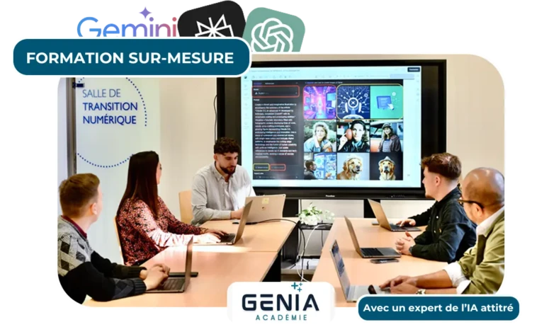 équipe génia formation sur mesure avec expert de l'ia attitré 